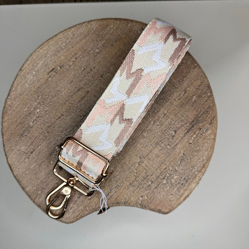 Pink White Purse Strap Crossbody Bag Guitar Strap NEW FAST SHIP
